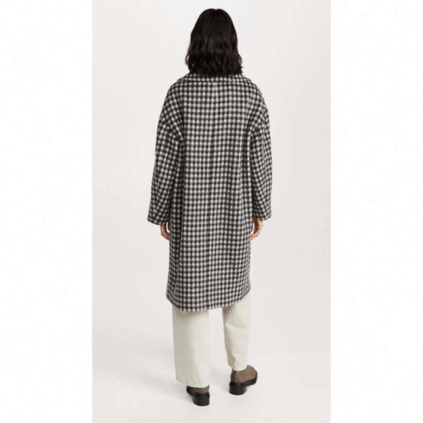Elegant Manufacturer Double-Breasted Winter Coat Gray Multi-Color Oversized Brushed Wool Longline Jacket Teardrop Solid Color Breathable - Image 5