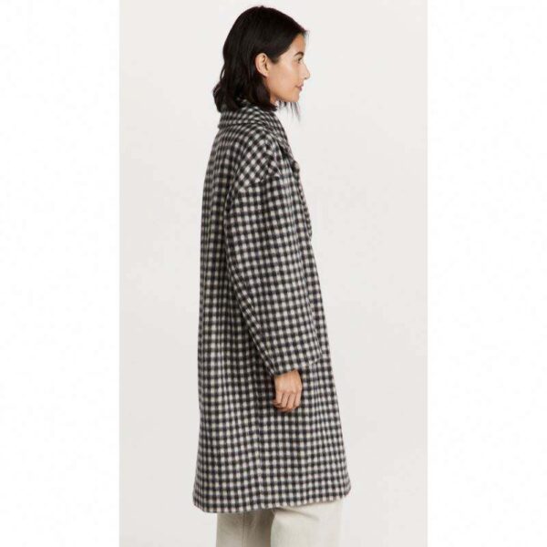 Elegant Manufacturer Double-Breasted Winter Coat Gray Multi-Color Oversized Brushed Wool Longline Jacket Teardrop Solid Color Breathable - Image 4