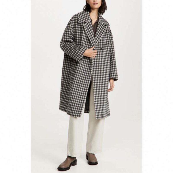 Elegant Manufacturer Double-Breasted Winter Coat Gray Multi-Color Oversized Brushed Wool Longline Jacket Teardrop Solid Color Breathable - Image 6