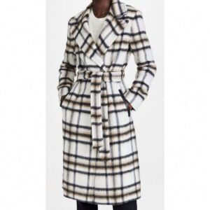 Multi-color Casual Long Coat Winter Custom Sample Fashionable Plaid & Striped Dye Design Two Flap Pockets Brushed Weave Acrylic