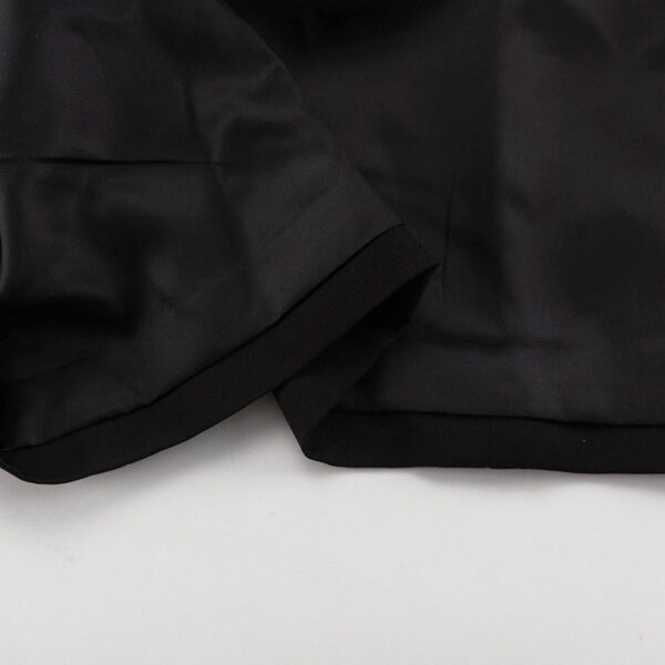 Long-Sleeve Summer Slim-Fit Fashionable Office Dress for Women - Black Mini Dress - Image 6