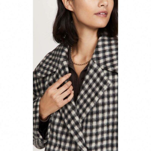 Elegant Manufacturer Double-Breasted Winter Coat Gray Multi-Color Oversized Brushed Wool Longline Jacket Teardrop Solid Color Breathable - Image 7